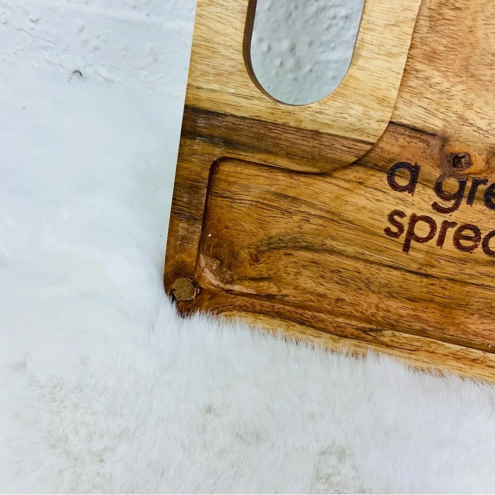 NWOT Kirkland home Engraved Wood cheeky Charcuterie Board Friends & Family